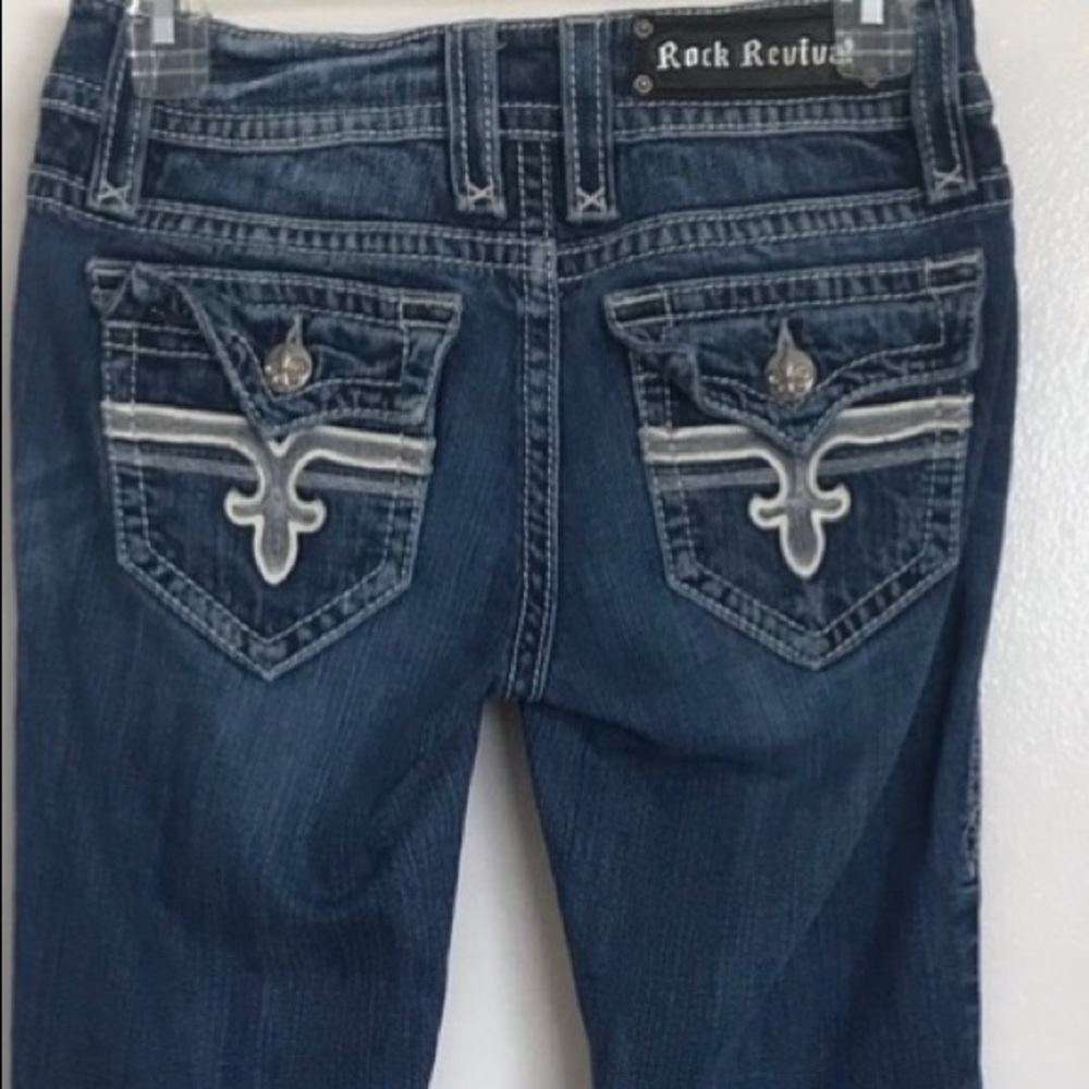 Rock Revival Tori straight leg medium wash jeans